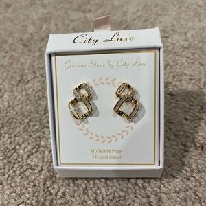 City Luxe 14k Gold Plated Earrings